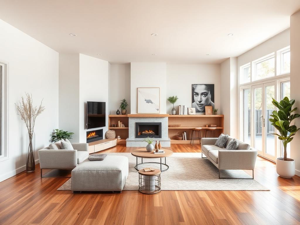 Aire ouverte et plancher — projet de rénovation résidentielle